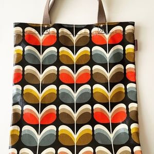 Orla Kiely Stem Print Coated PVC Canvas Large Tote Shoulder Bag